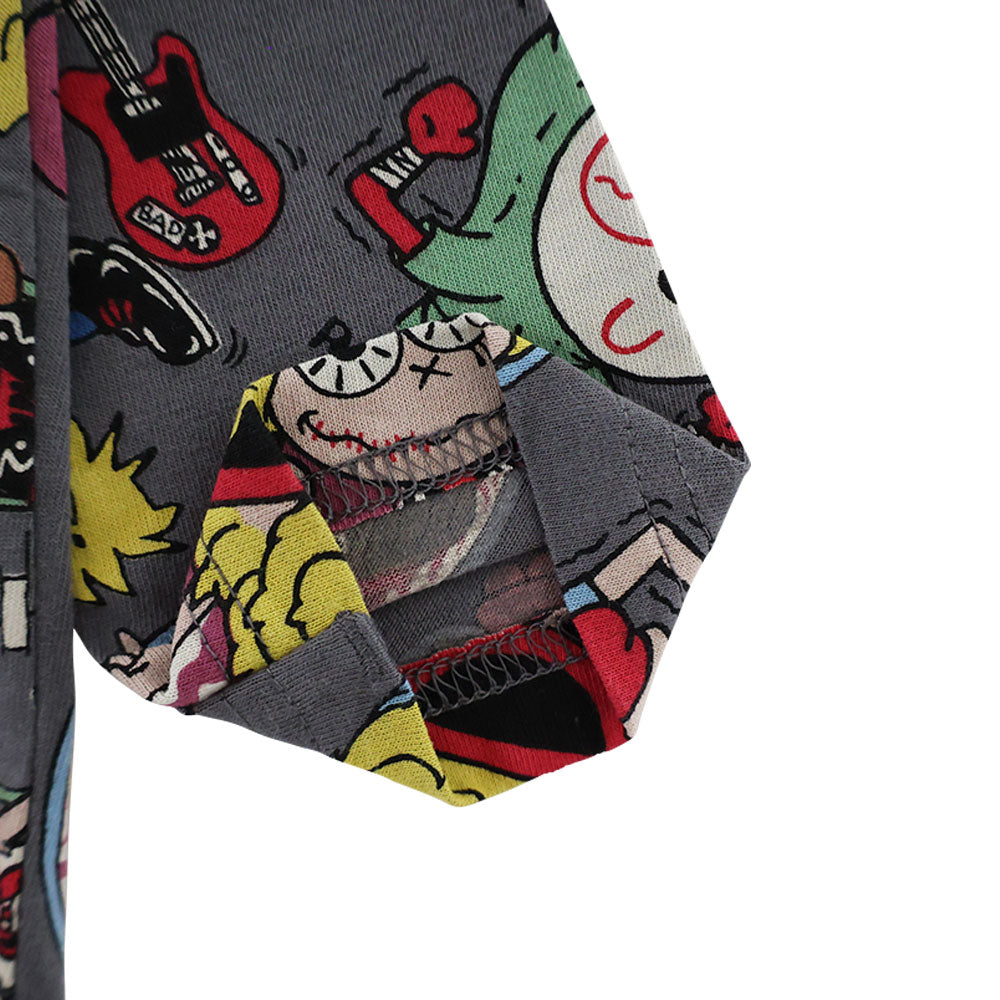 ROCKAHOLIC総柄 長袖ロンパース