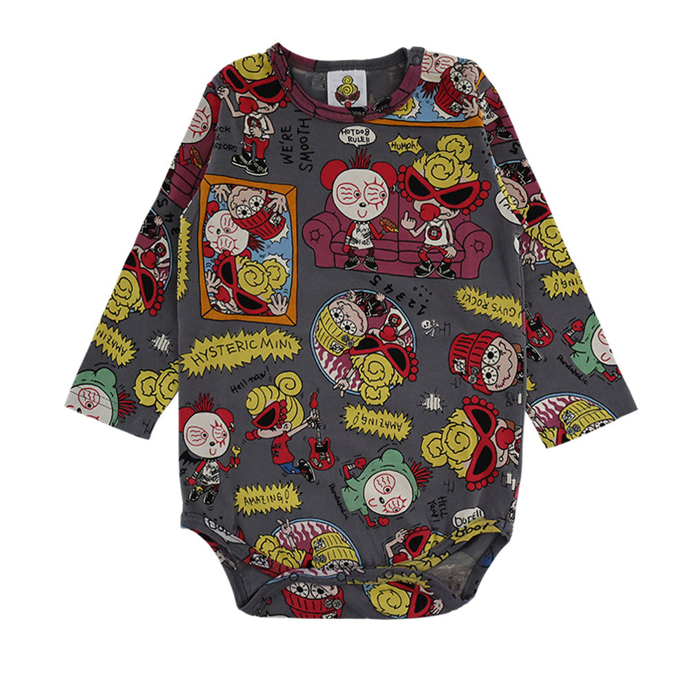 ROCKAHOLIC総柄 長袖ロンパース