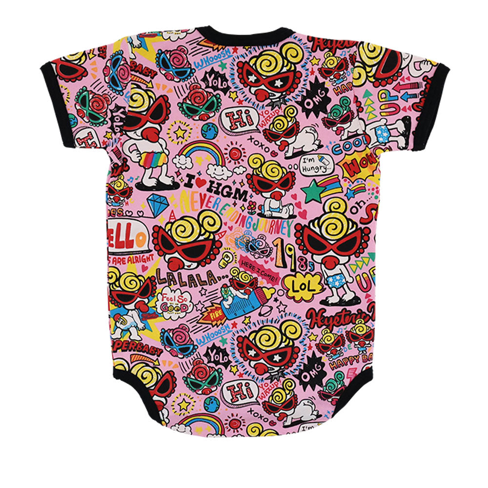 DOODLE POP総柄 半袖ロンパース