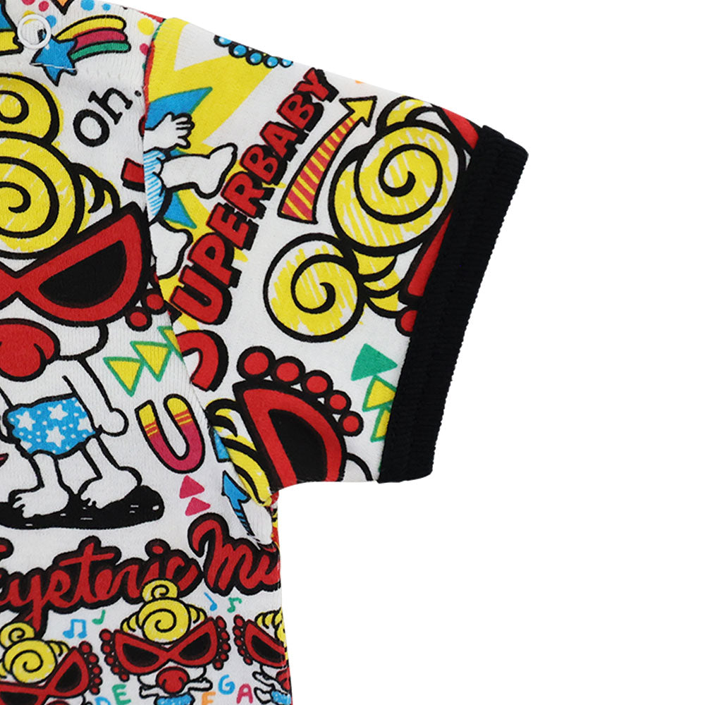 DOODLE POP総柄 半袖ロンパース