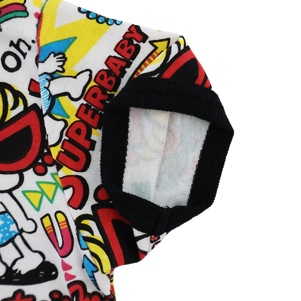 DOODLE POP総柄 半袖ロンパース