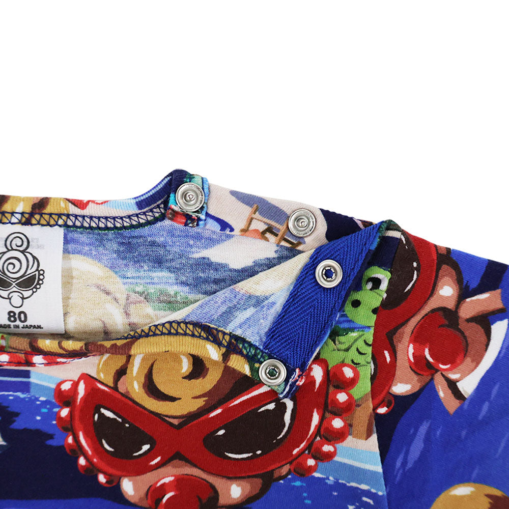 A SONG VACATION総柄 半袖ロンパース