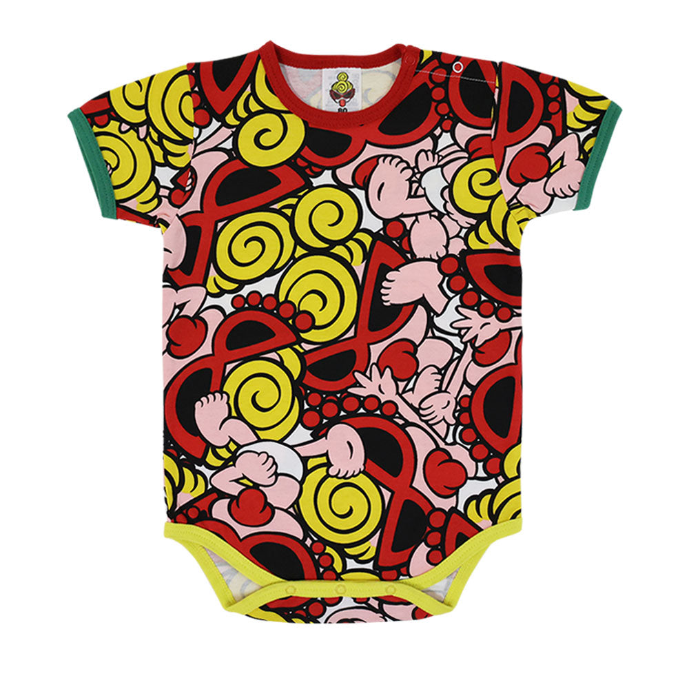 JAM PACKED総柄 半袖ロンパース