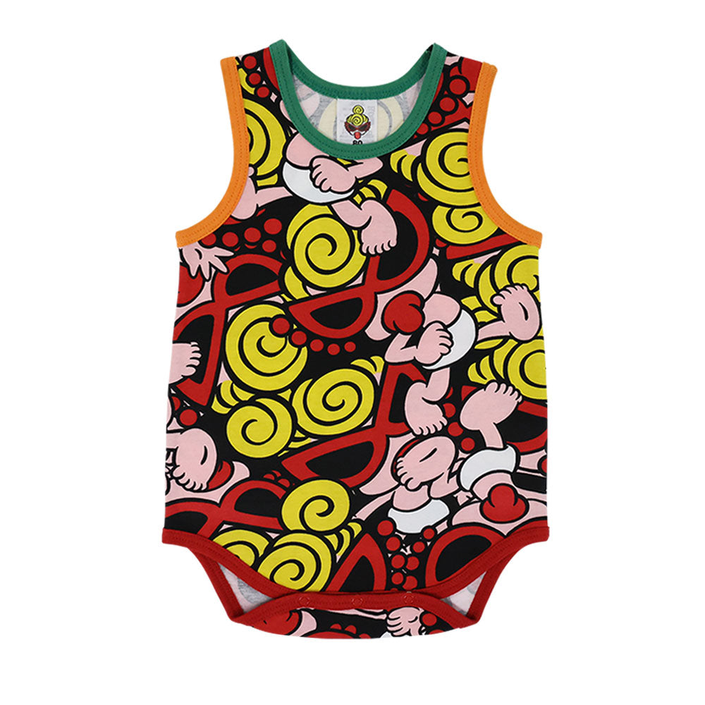 JAM PACKED総柄 ノースリーブロンパース