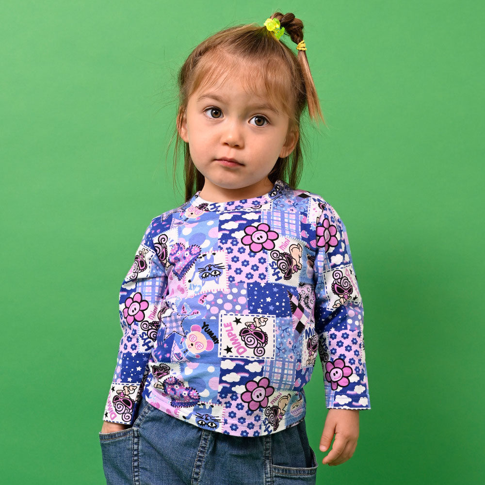 SCRAP PATCHWORK総柄 長袖Tシャツ