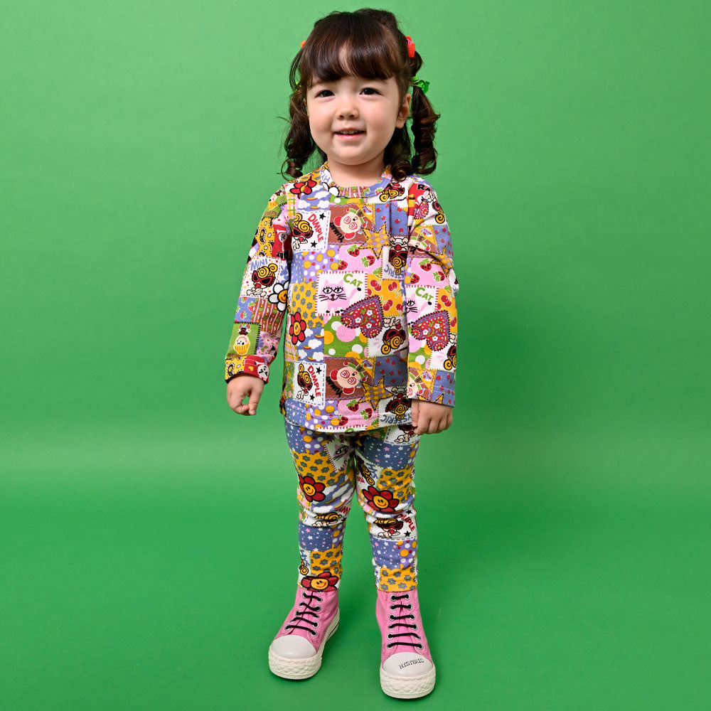 SCRAP PATCHWORK総柄 長袖Tシャツ