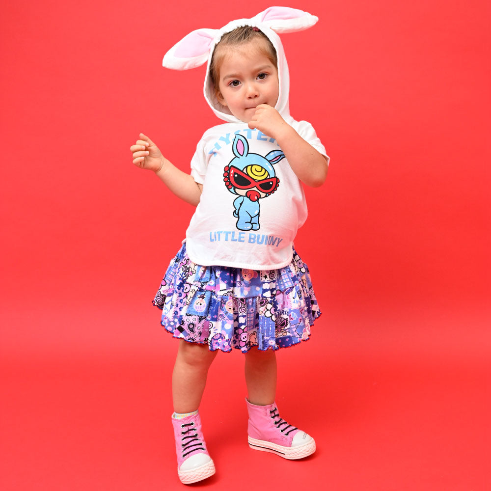 LITTLE BUNNY HOODIE耳付き 半袖Tシャツ