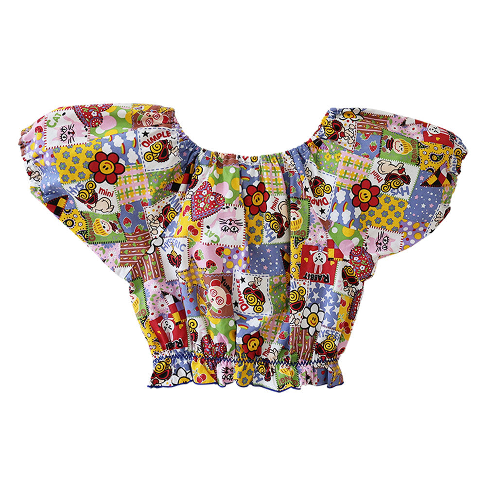 SCRAP PATCHWORK総柄 ショート丈チュニック