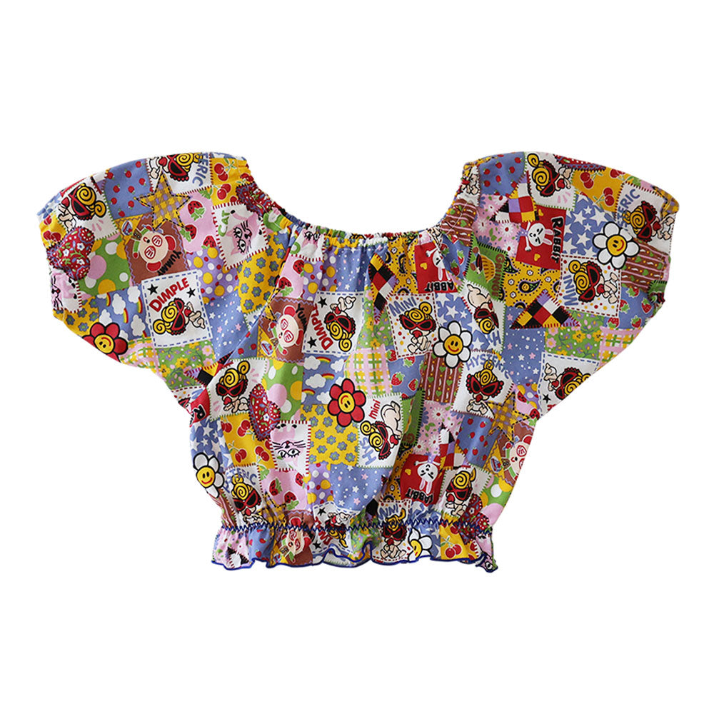SCRAP PATCHWORK総柄 ショート丈チュニック