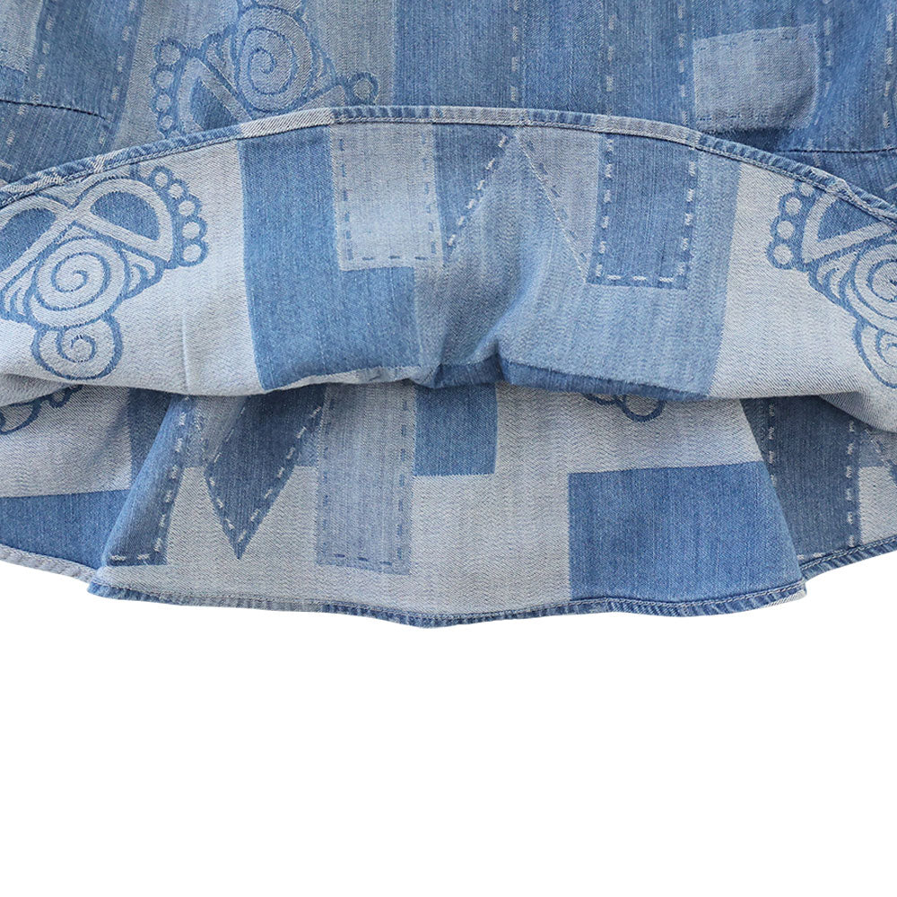 PATCHWORK DENIM ジャガード ショート丈 チュニック