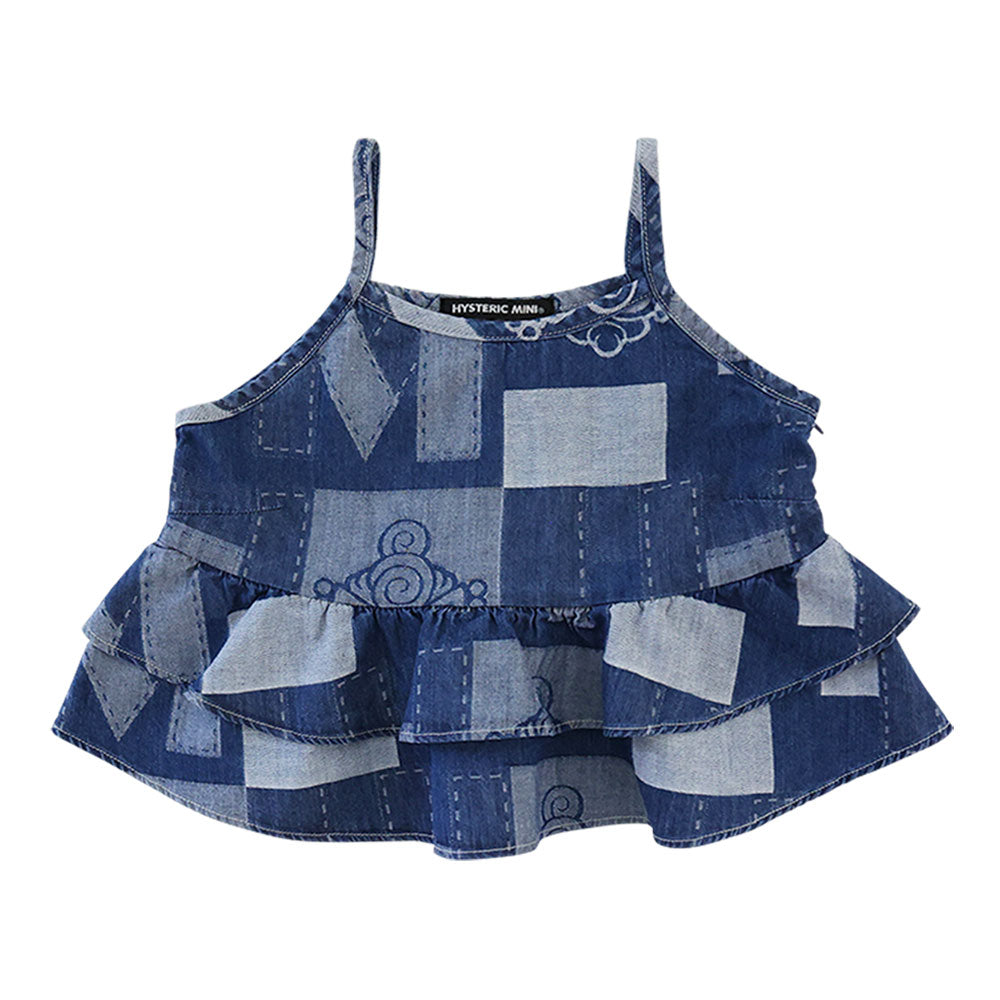 PATCHWORK DENIM ジャガード ショート丈 チュニック