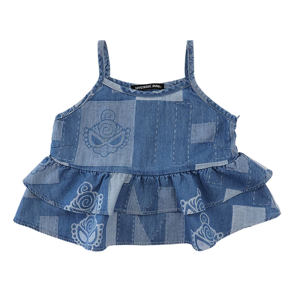 PATCHWORK DENIM ジャガード ショート丈 チュニック
