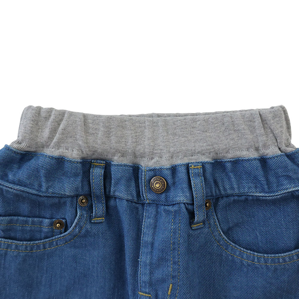 DENIM&裏毛 ドッキング 10分丈 パンツ