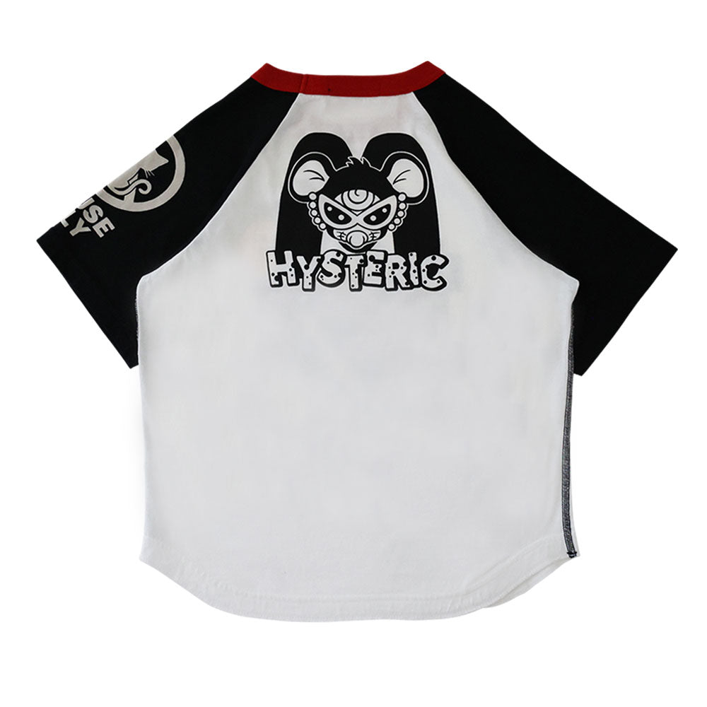 MOUSY MINI AT YOUR DOOR ラグラン半袖Tシャツ