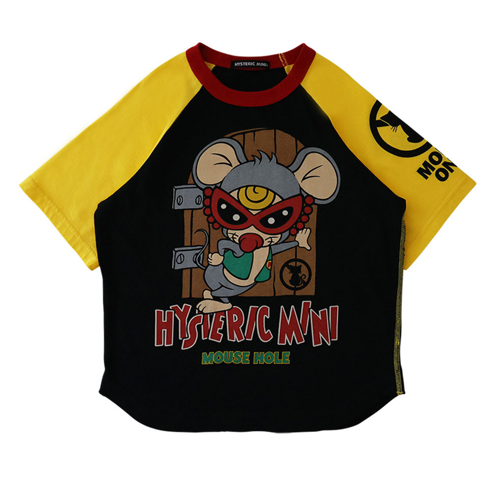 MOUSY MINI AT YOUR DOOR ラグラン半袖Tシャツ