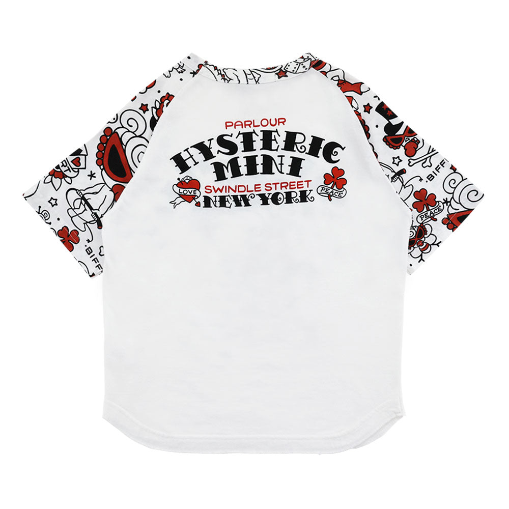 TATTOO PARLOUR ラグラン半袖Tシャツ