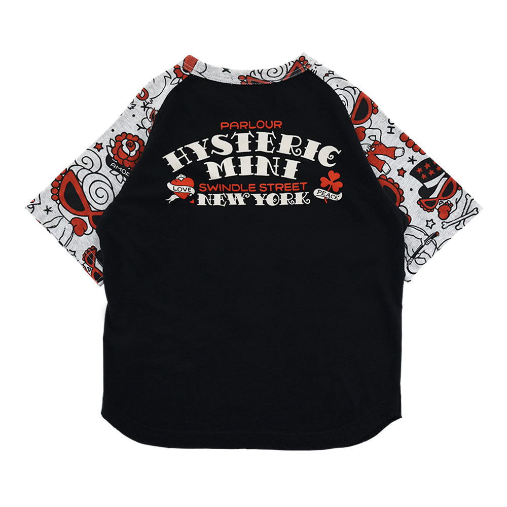 TATTOO PARLOUR ラグラン半袖Tシャツ