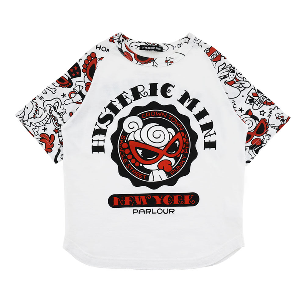 TATTOO PARLOUR ラグラン半袖Tシャツ