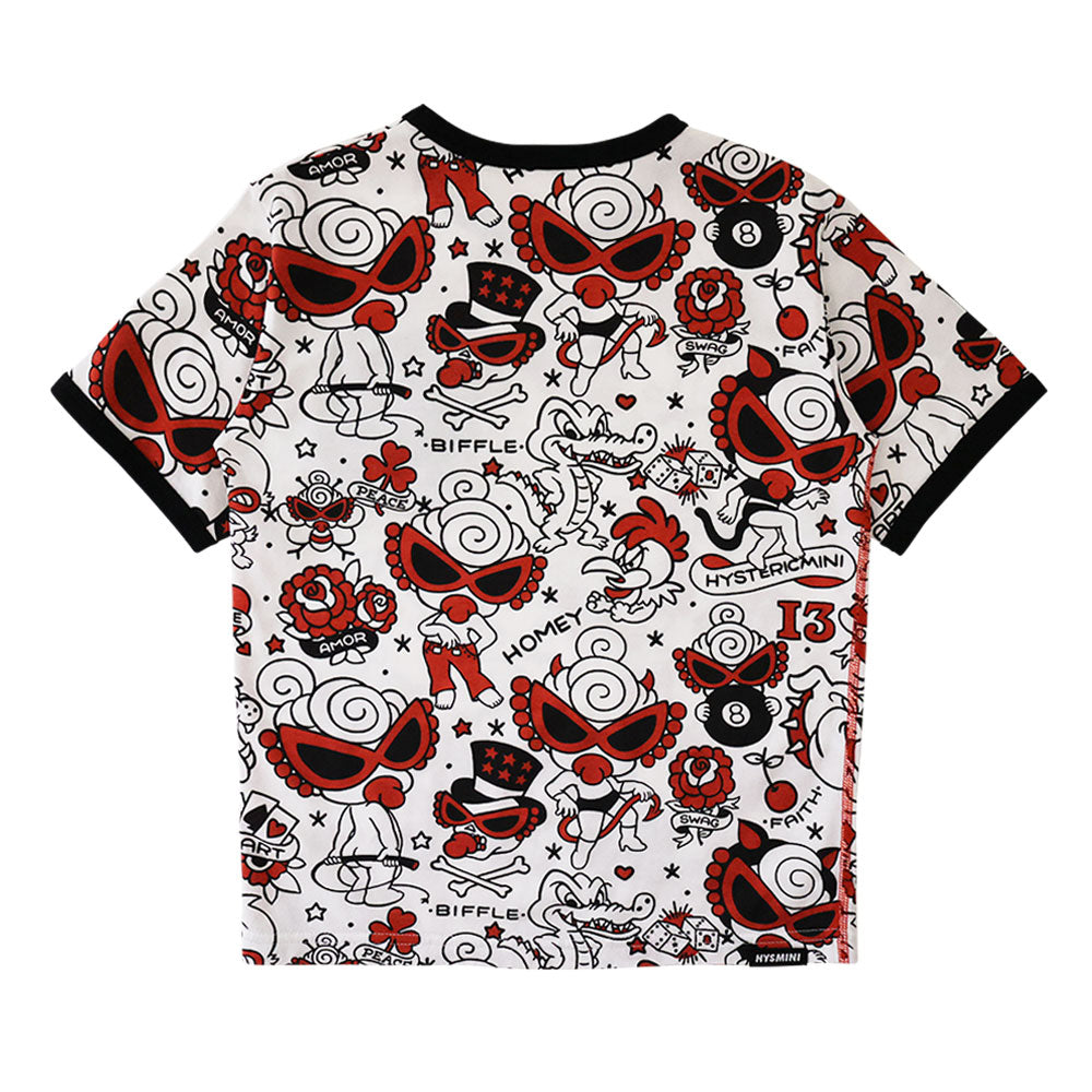 TATTOO PARLOUR総柄 半袖Tシャツ