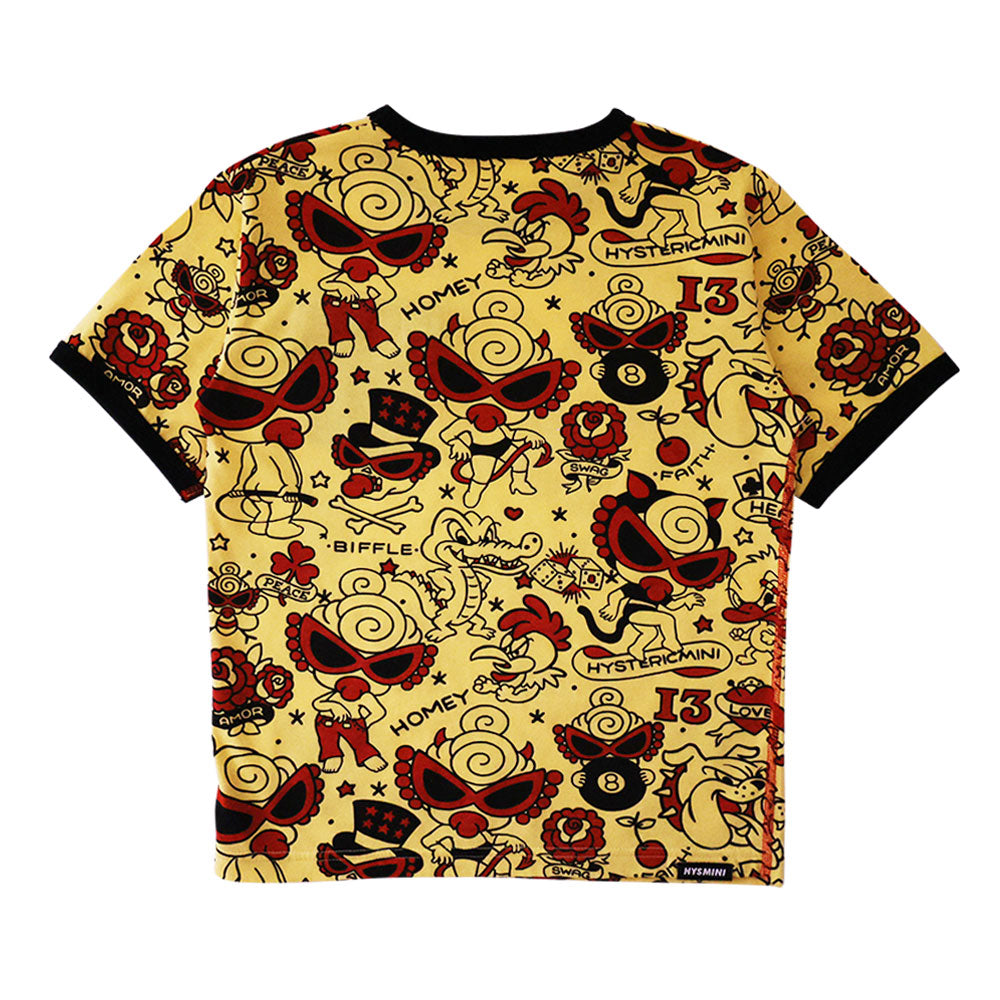 TATTOO PARLOUR総柄 半袖Tシャツ