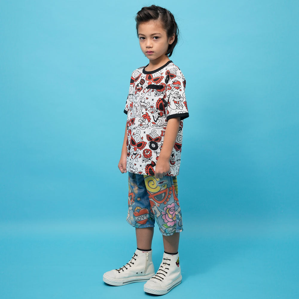 TATTOO PARLOUR総柄 半袖Tシャツ
