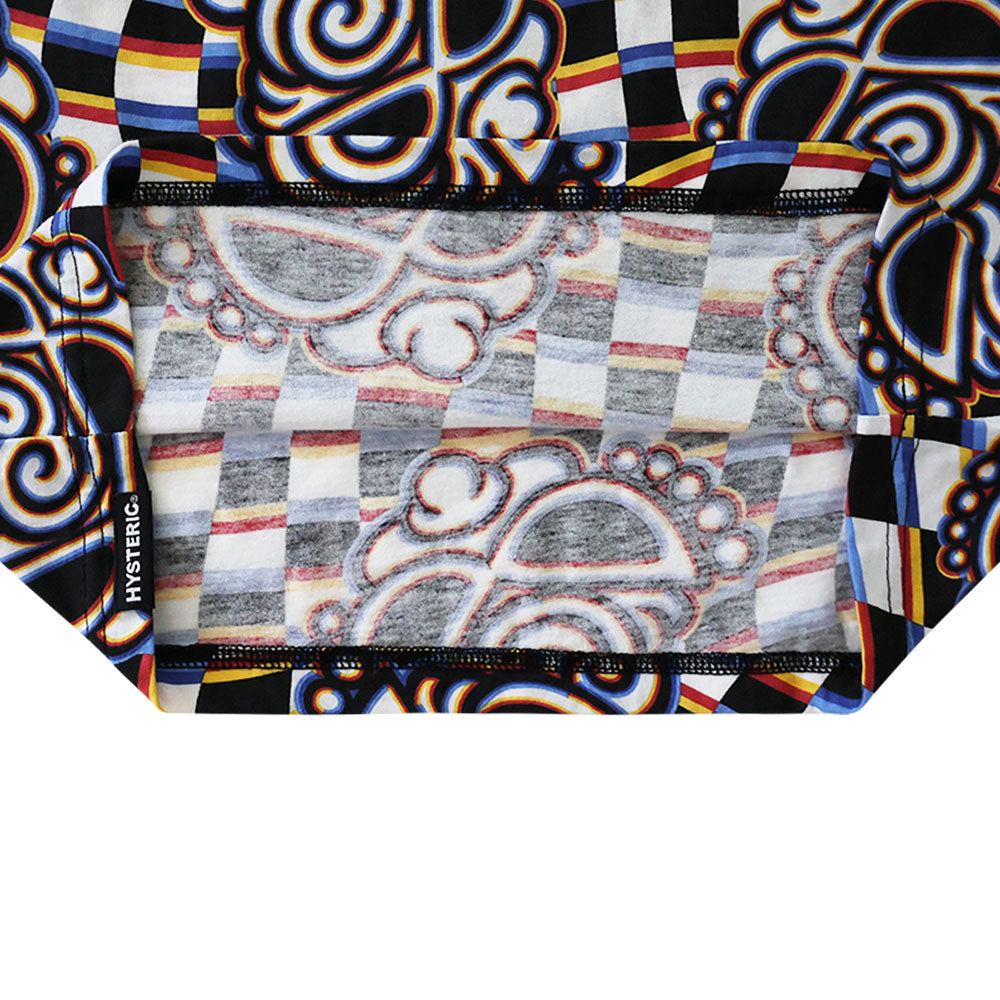 DISTORTION CHECKER総柄 半袖Tシャツ