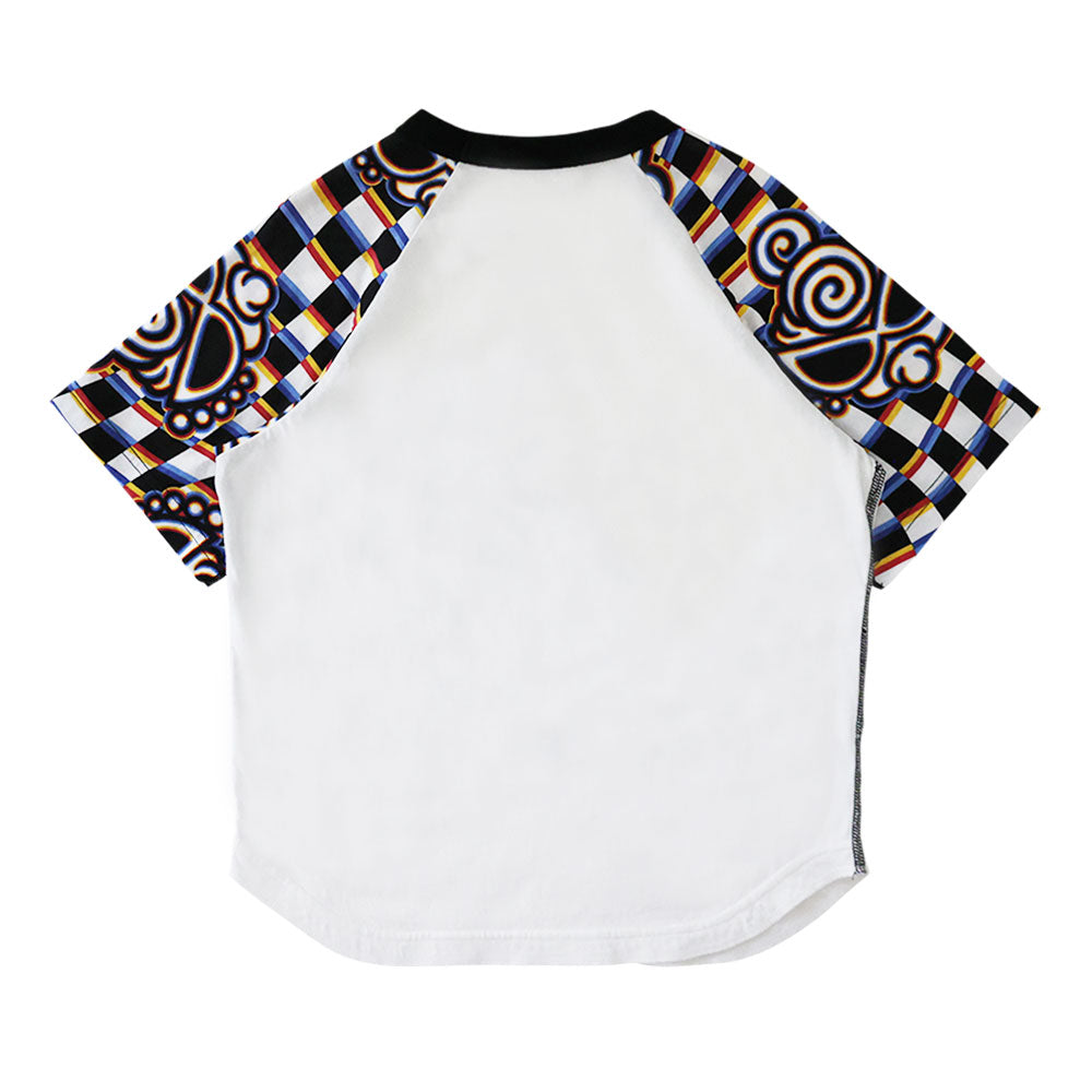 DISTORTION CHECKER ラングラン半袖Tシャツ