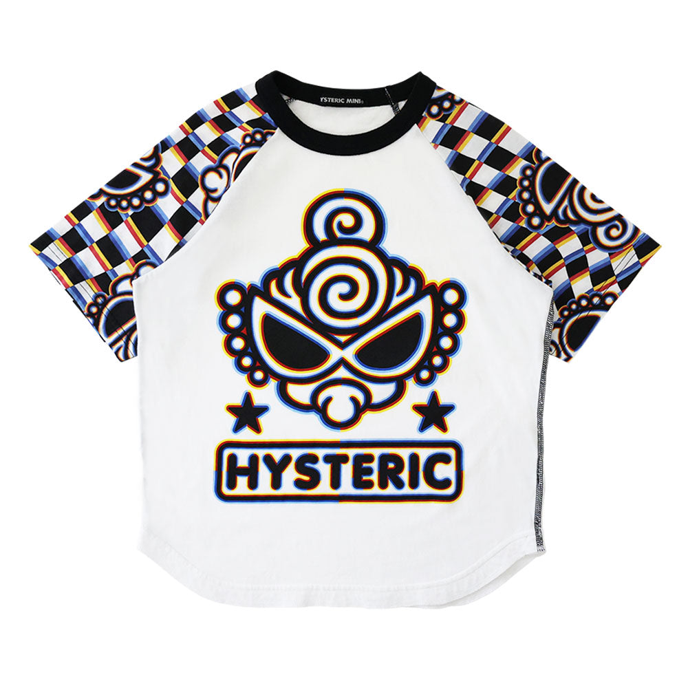 DISTORTION CHECKER ラングラン半袖Tシャツ
