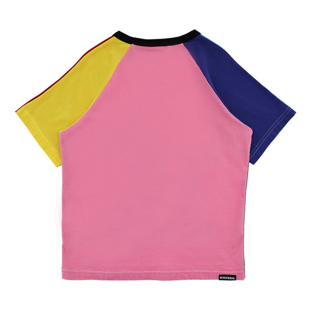 DISTORTION CHECKER マルチカラーラグランTシャツ – Hystericmini