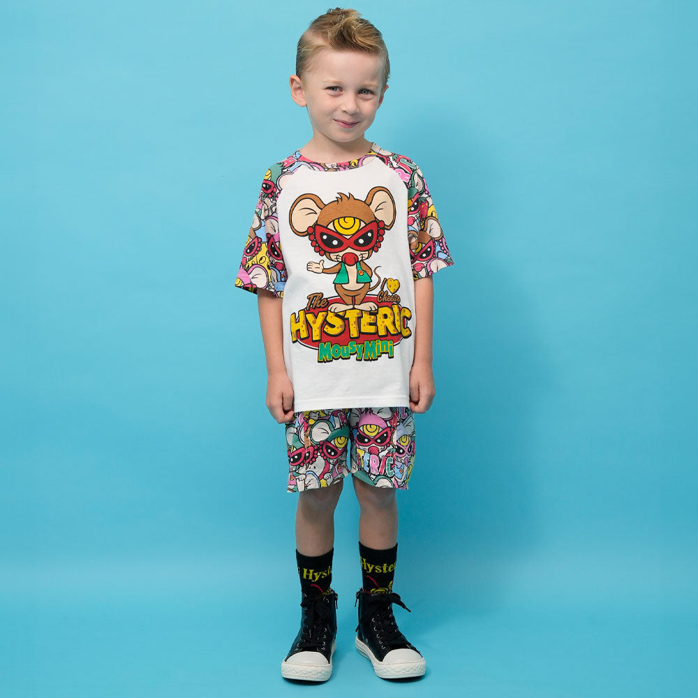 MOUSY MINI総柄 ラグラン半袖Tシャツ