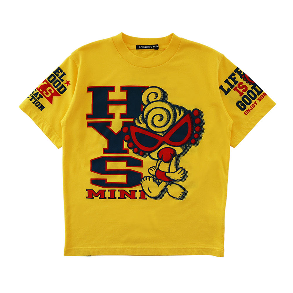 HYSTERIC イエロー Tシャツ 半袖 SURF'S UP HYSTERIC! 重ね着風 半袖Tシャツ – Hystericmini OnlineStore