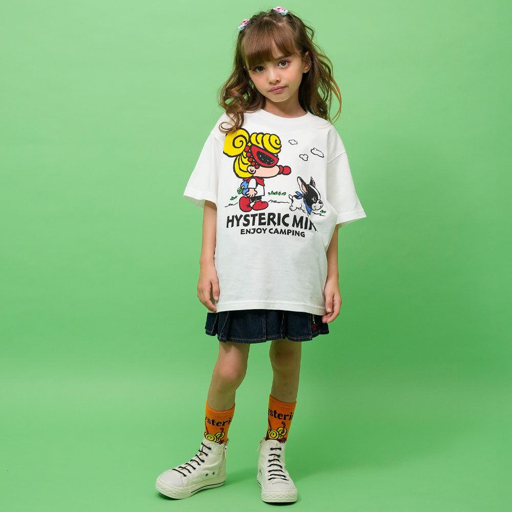 CAMP WITH MINI＆J 半袖Tシャツ