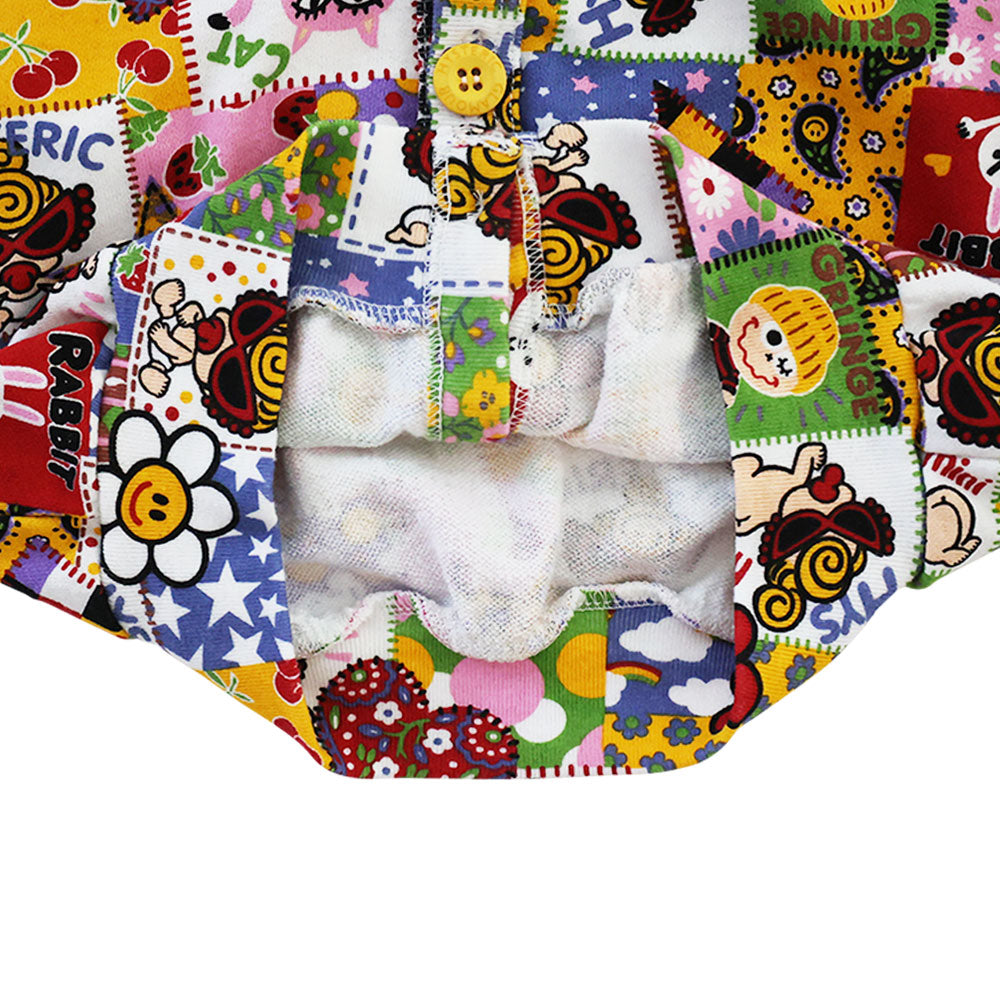 SCRAP PATCHWORK総柄 裏毛 カーディガン