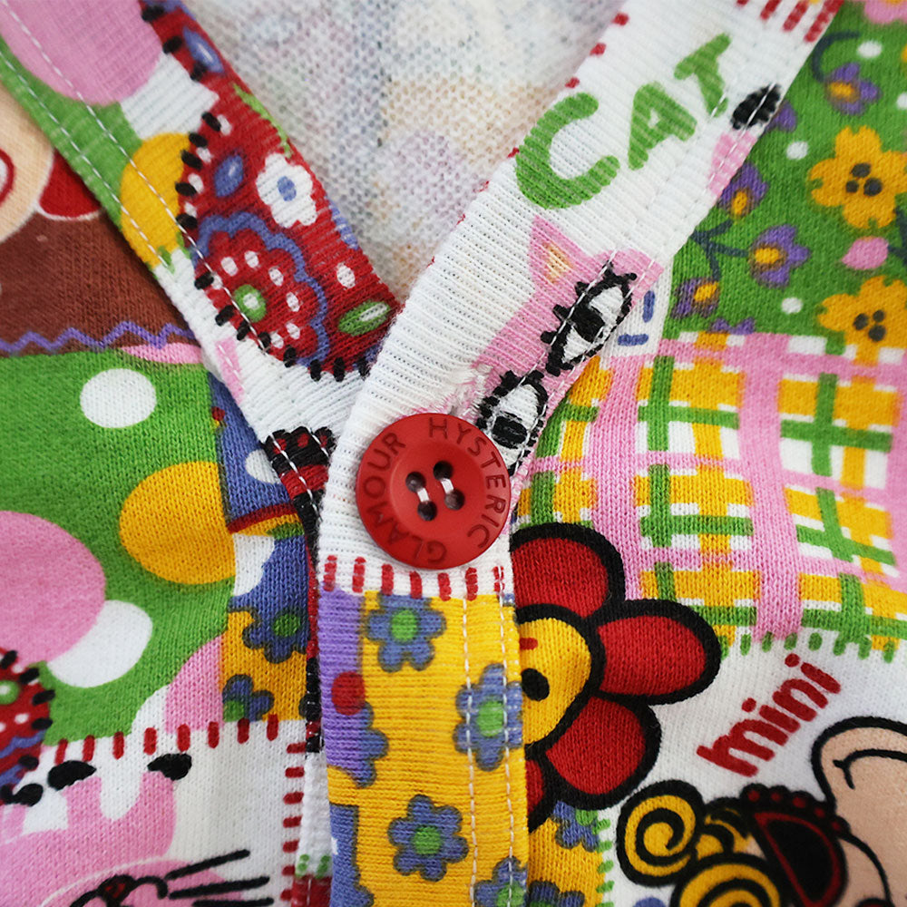 SCRAP PATCHWORK総柄 裏毛 カーディガン