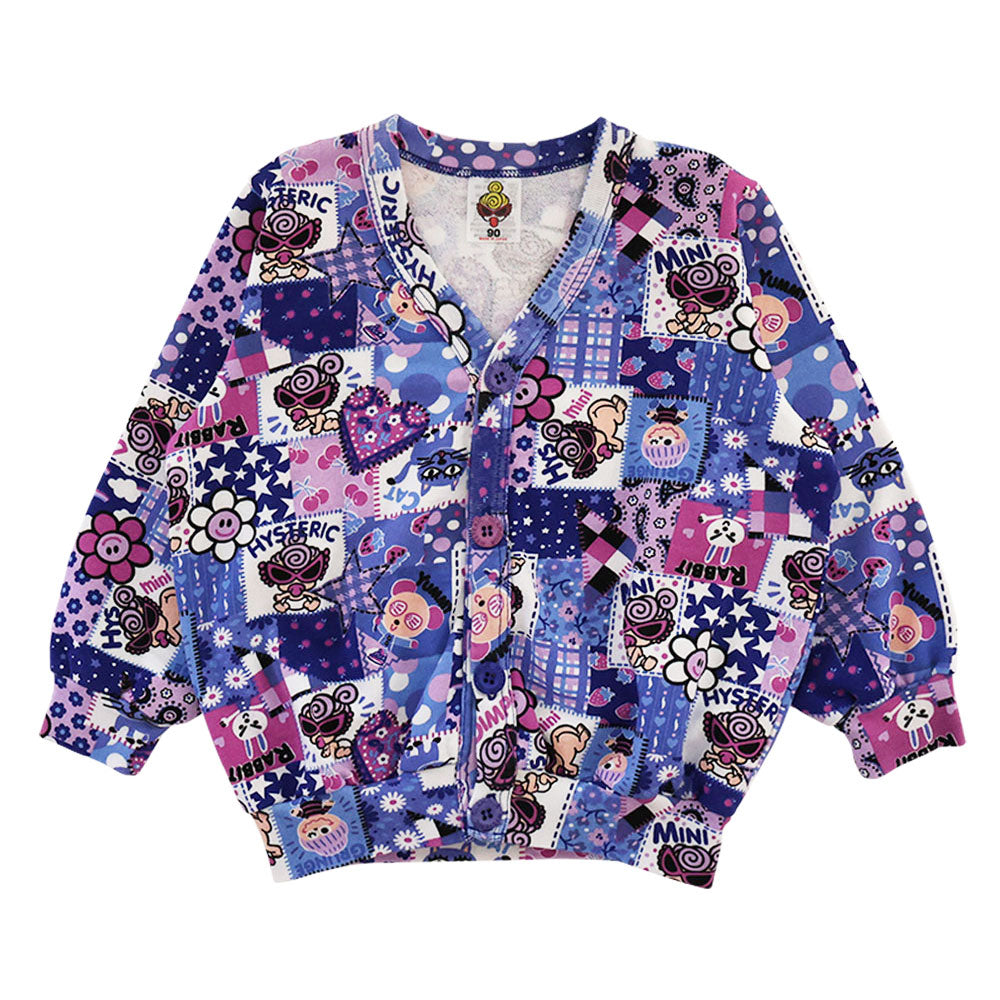 SCRAP PATCHWORK総柄 裏毛 カーディガン