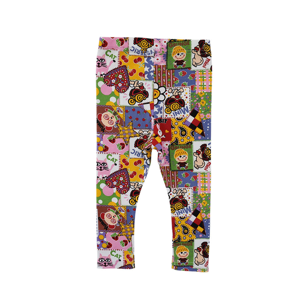 SCRAP PATCHWORK総柄 10分丈レギンス