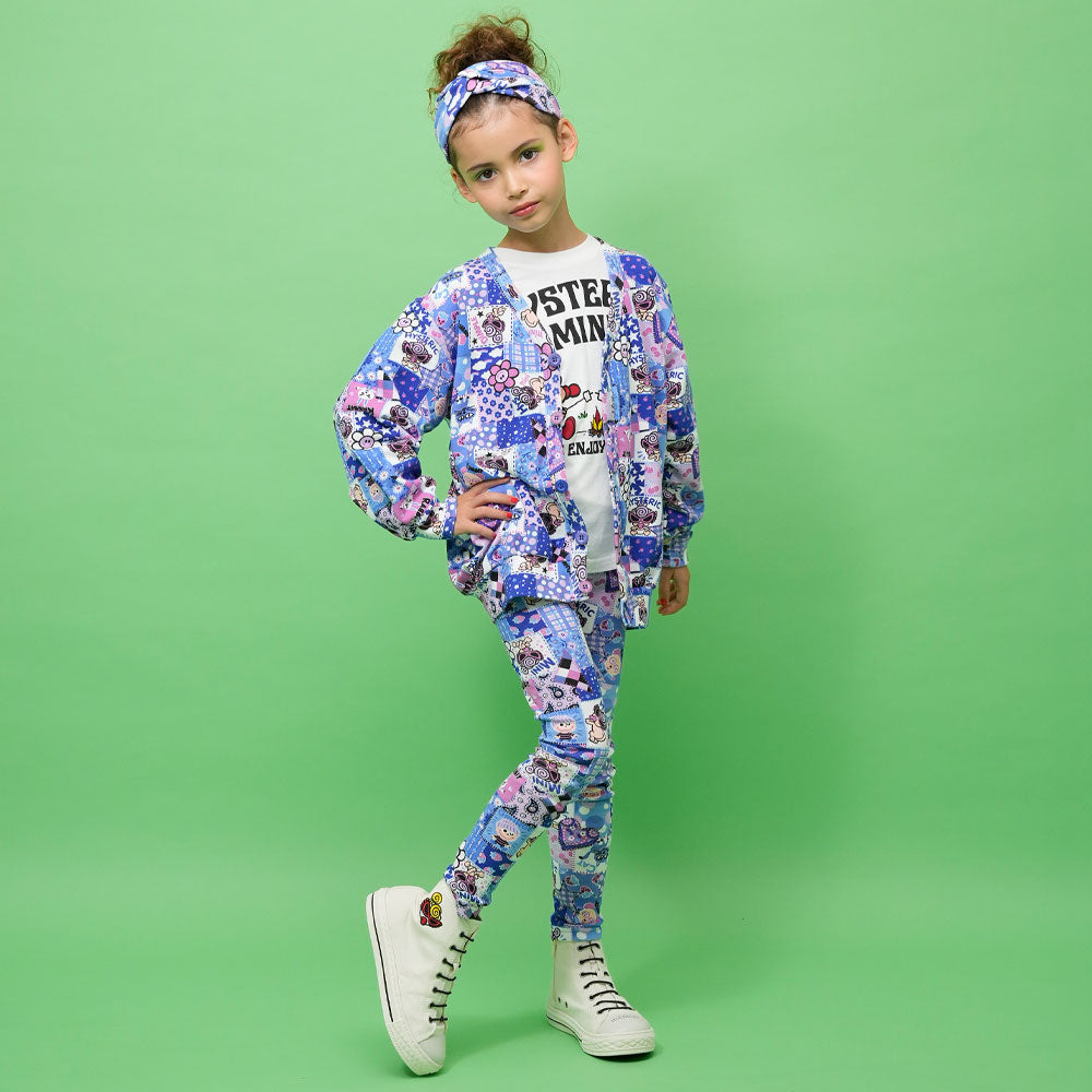 SCRAP PATCHWORK総柄 10分丈レギンス