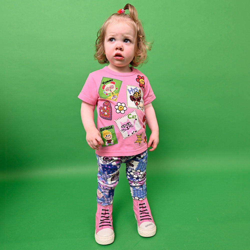 SCRAP PATCHWORK総柄 10分丈レギンス