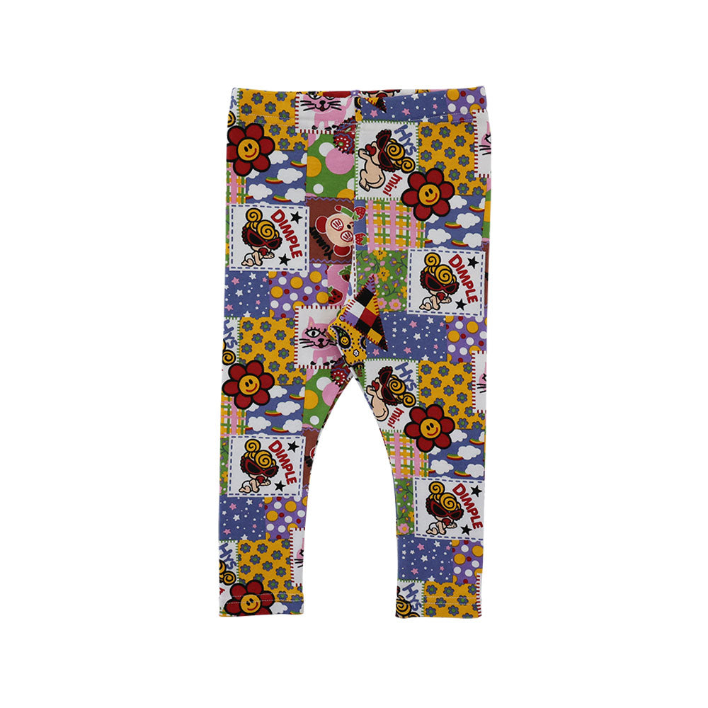 SCRAP PATCHWORK総柄 10分丈レギンス