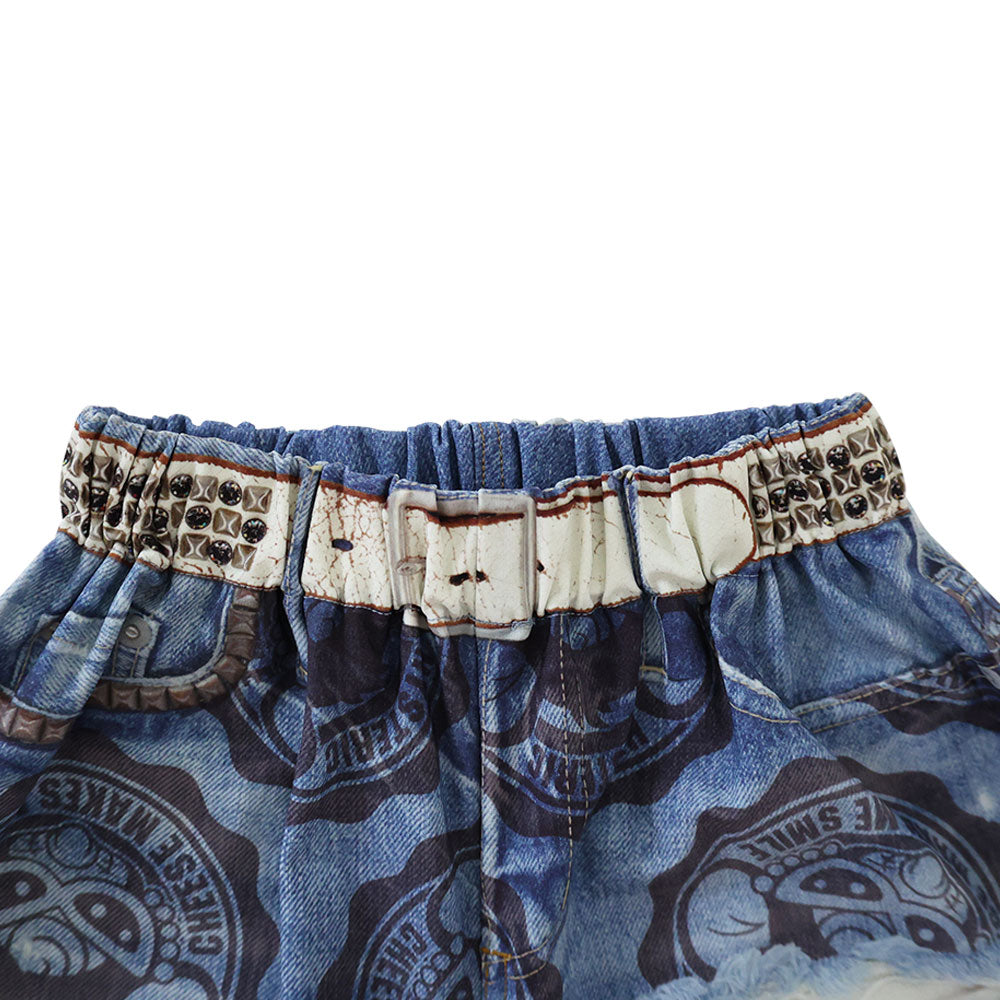 CHEESY MOUSY MINI Like a denim Viscotex ハーフパンツ