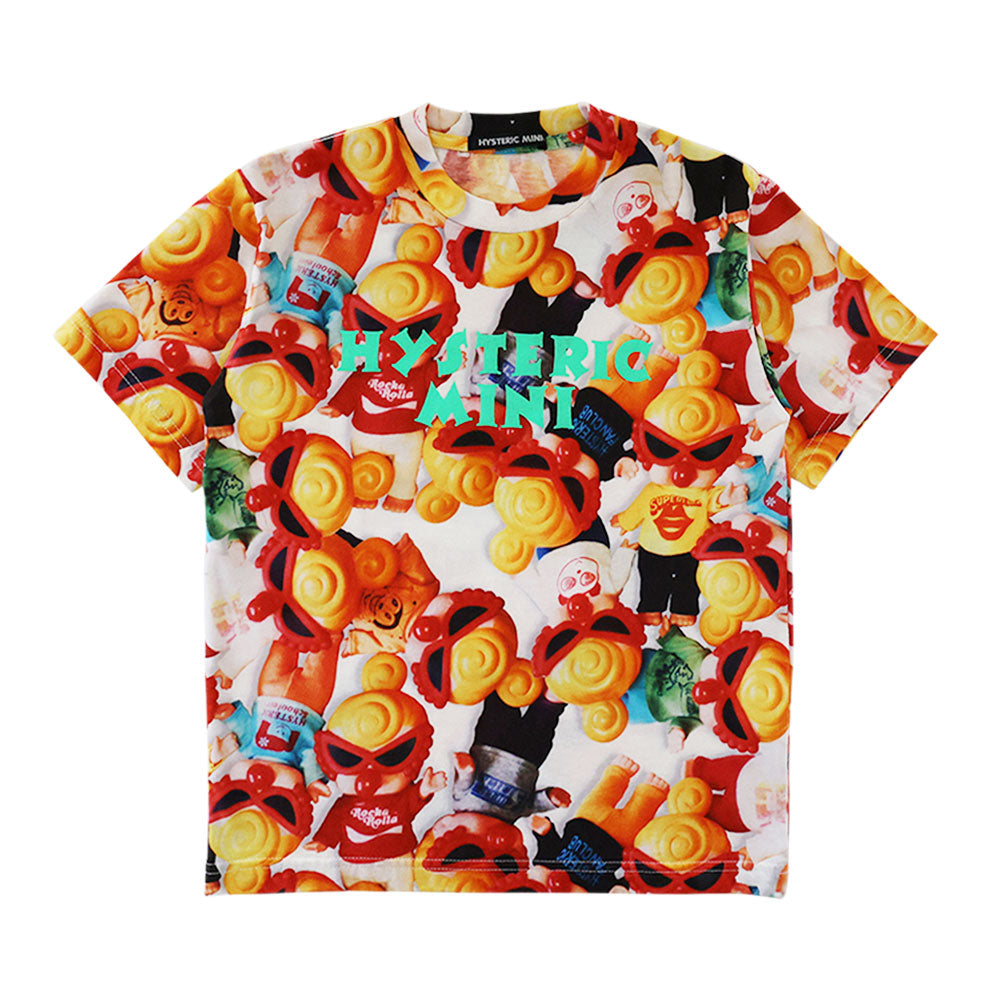 MINI DOLL総柄 Viscotex 半袖Tシャツ