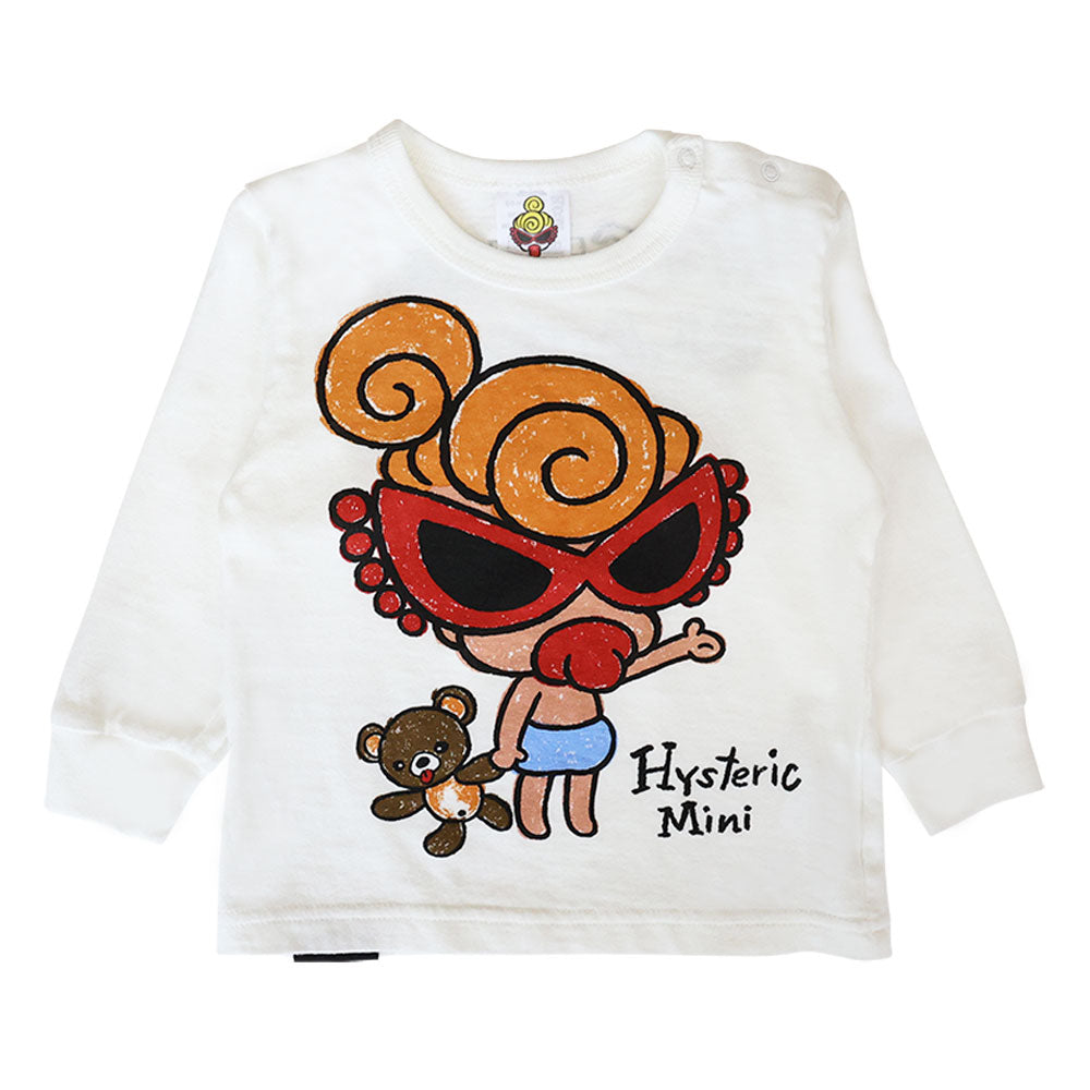 SELFISH BABY WITH BABY BEARループラス 長袖Tシャツ