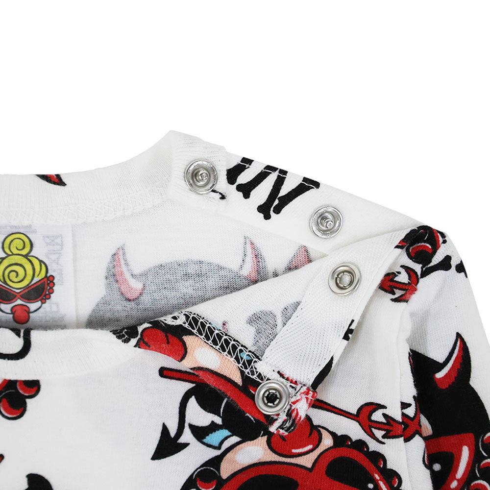 DEVILKIN総柄 長袖Tシャツ