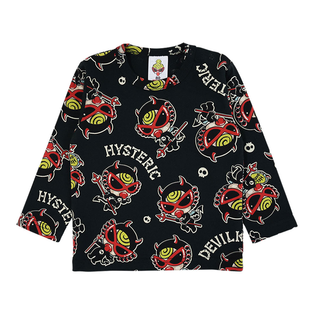 DEVILKIN総柄 長袖Tシャツ