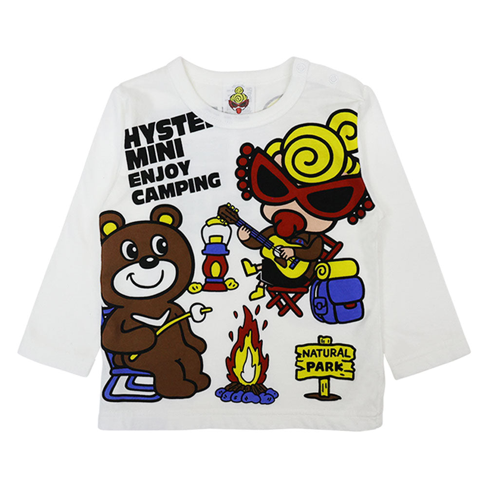 CAMP FIRE WITH MINI AND BEAR 長袖Tシャツ