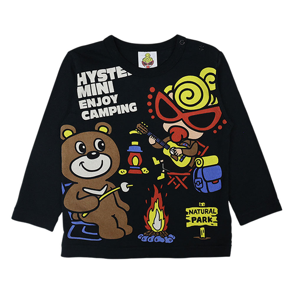 CAMP FIRE WITH MINI AND BEAR 長袖Tシャツ