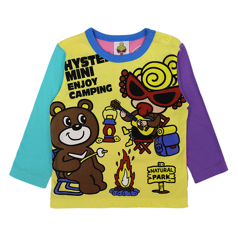 CAMP FIRE WITH MINI AND BEAR 長袖Tシャツ