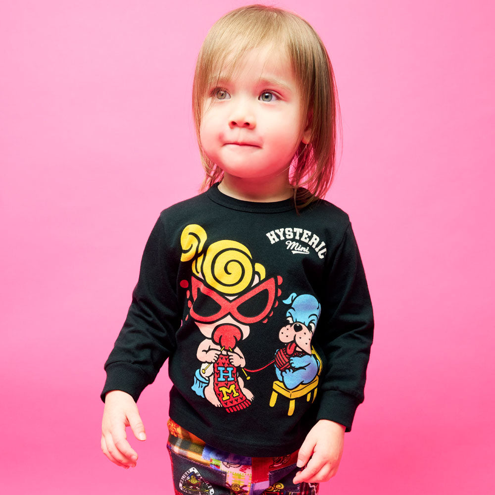 KNIT WITH MINI&BB 長袖Tシャツ