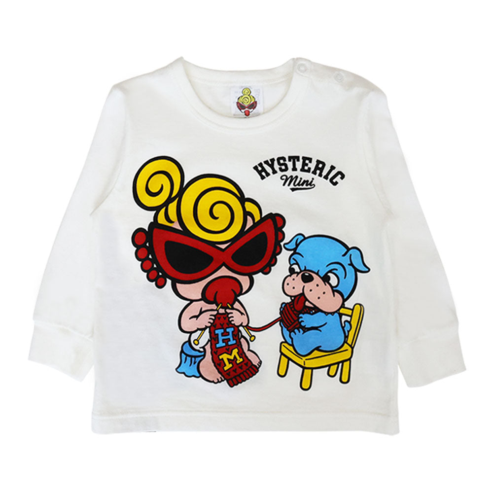 KNIT WITH MINI&BB 長袖Tシャツ