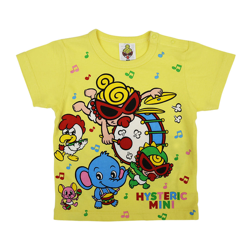 美品☆HYSTERIC MINI Tシャツ&ハーフパンツセット　100 HYSTERIC MINI HOOPS Like a denim Viscotex ハーフパンツ